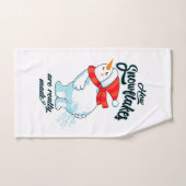 ファーティング雪だるま雪片の本当の作り方 バスタオルセット (ハンドタオル)