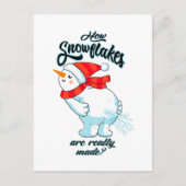 ファーティング雪だるま雪片の本当の作り方 ポストカード (正面)