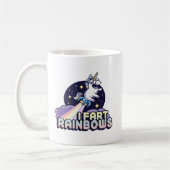 ファーティンユニコーンおもしろい- Unicorn - I Fart Rainbows コーヒーマグカップ (左)