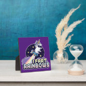 ファーティンユニコーンおもしろい- Unicorn - I Fart Rainbows フォトプラーク (インサイチュ)