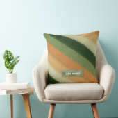 ファーテクスチパーソナライズされたャの名前(Name Fur Texture Green Orang クッション (椅子)