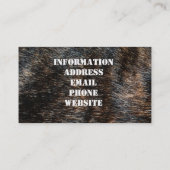 ファーテクスチャカモフラージュをブリンドル 名刺 (裏面)