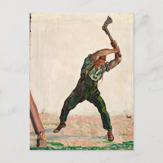ファーディナンド・ホドラー – 木こり ポストカード (正面)