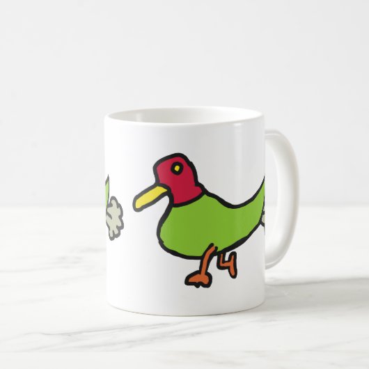 ファートおもしろいアヒル コーヒーマグカップ (正面右)