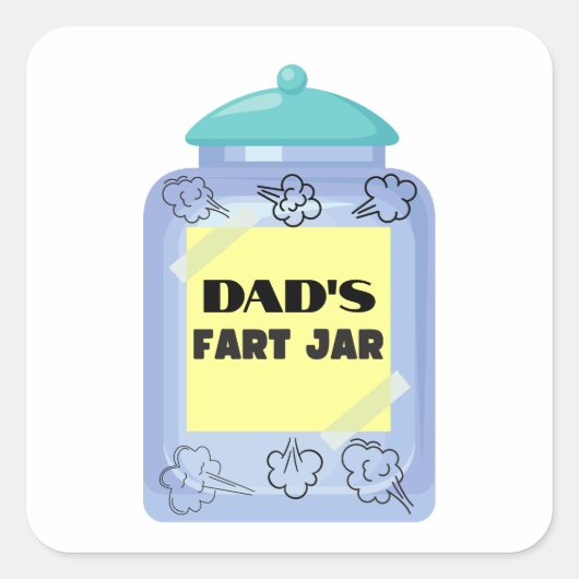 ファートおもしろいジャー スクエアシール (正面)