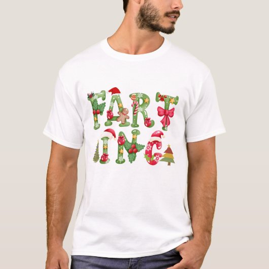 ファートおもしろいリングクリスマス Tシャツ (正面)