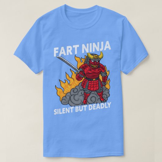 ファートおもしろい忍者サイレットが致命的な忍者サムライ( Tシャツ (デザイン正面)