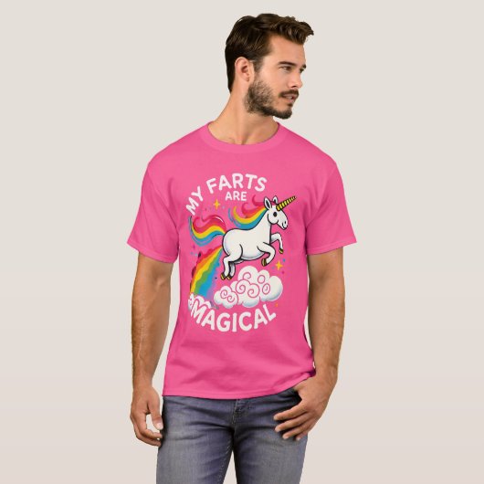 ファートおもしろいUnicorn Rainbow私のファルトは魔法 Tシャツ (正面フル)