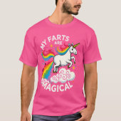 ファートおもしろいUnicorn Rainbow私のファルトは魔法 Tシャツ (正面)