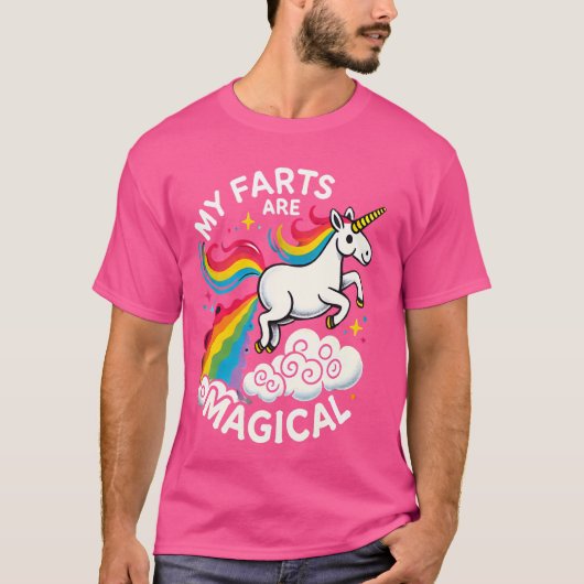 ファートおもしろいUnicorn Rainbow私のファルトは魔法 Tシャツ (正面)