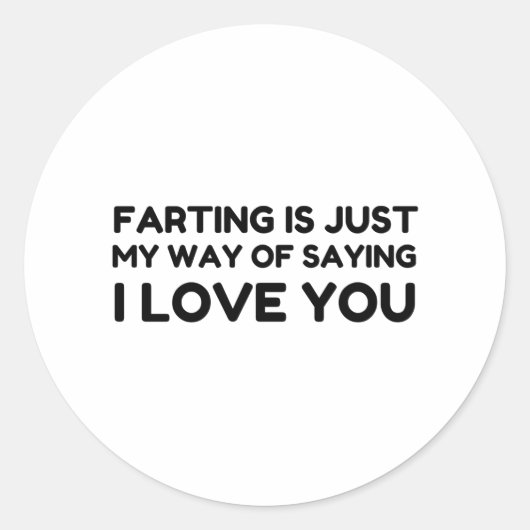 ファートことわざ愛してる ラウンドシール (正面)
