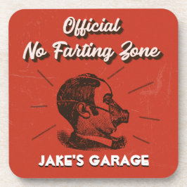 ファートユーモアのあるゾーン赤なし コースター