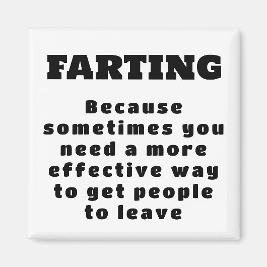 ファート – より効果的な方法 – 黒と白 マグネット (正面)