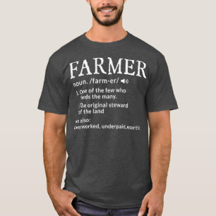 ファーナー定義おもしろい農家農業メンズ Tシャツ