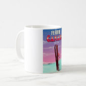 ファーニー カナダ スキーの旅行ポスター コーヒーマグカップ (正面左)