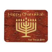 ファーノースChanukkah – 内部樺の木バークマグネティック マグネット (横)