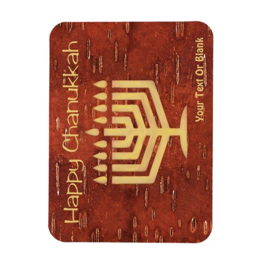 ファーノースChanukkah – 内部樺の木バークマグネティック マグネット (縦)