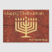 ファーノースChanukkah – 内部樺の木樹皮 マグネット招待状 (正面)