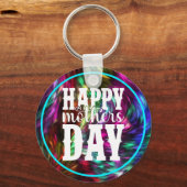 ファーバックグラウンドで母の幸せな日–66660 キーホルダー (裏面)