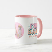 ファーパーソナライズされたベビーママママグレトロピンク マグカップ (正面右)