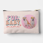 ファーパーソナライズされたベビーママレトロピンク アクセサリーポーチ (裏面)