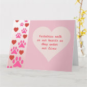 ファーベビーズがハートを歩く – ピンクおめでとう カード (黄色い花)