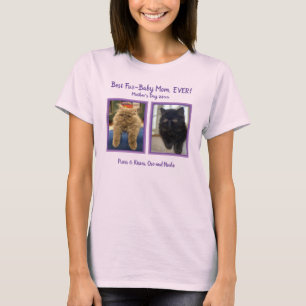 ファーベビーマザーズデイパーソナライズド写真テンプレート Tシャツ