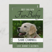 「ファーベビー」新犬発表 ポストカード (正面/裏面)