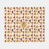 ファーマウス・ヘン |モノグラム毛布チキン フリースブランケット (正面(横))