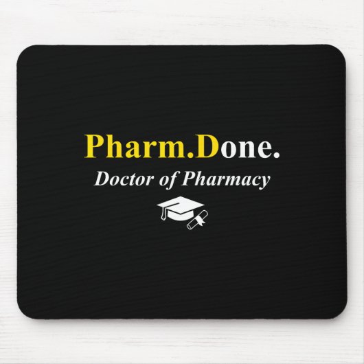ファーマシー終了。 薬学博士(PharmD)終了 マウスパッド (正面)
