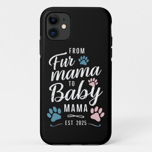 ファーママからベビーママへ 2025年創立 犬 猫 ママ Case-Mate iPhoneケース (裏面)