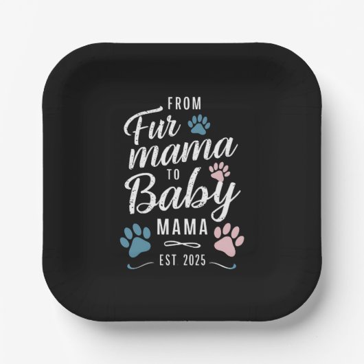 ファーママからベビーママエスト2025犬猫ママ ペーパープレート (正面)