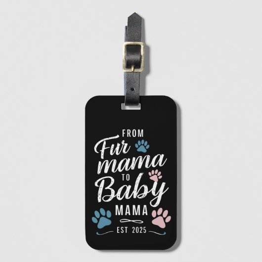 ファーママからベビーママエスト2025犬猫ママ ラゲッジタグ (正面縦)