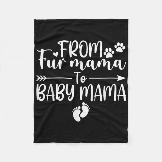 ファーママからベビーママ妊娠犬猫飼い フリースブランケット (正面)