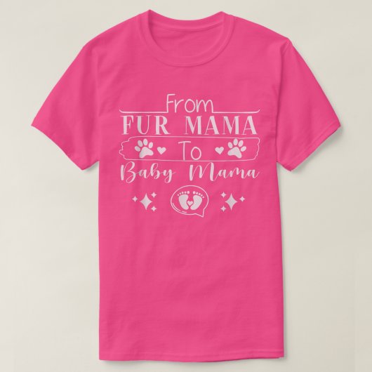 ファーママからベビーママ妊娠発表 Tシャツ (デザイン正面)