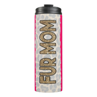 ファーママキャットドッグ金ゴールドグリッター タンブラー