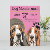 ファーママブランチとバセットハウンド顔とポーズ 招待状 (スタンド正面)