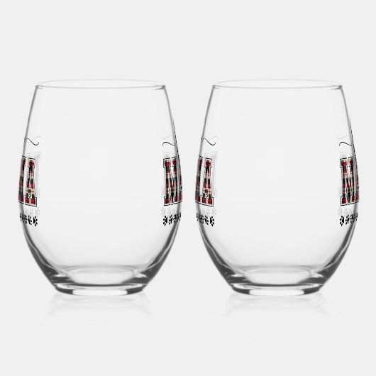 ファーママプレイド ステムなしワイングラス (左)