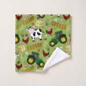 ファーマヤード・ウシの場面 バスタオルセット (ウォッシュタオル)