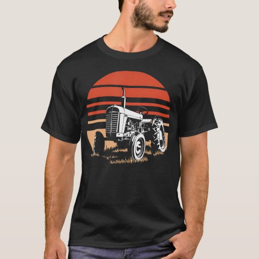 ファーマルトラクター ヴィンテージ農業 Tシャツ (正面)