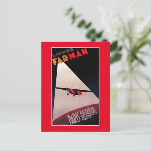 ファーマン航空ファーマン300モノプレーンプロモポスト ポストカード (スタンド正面)