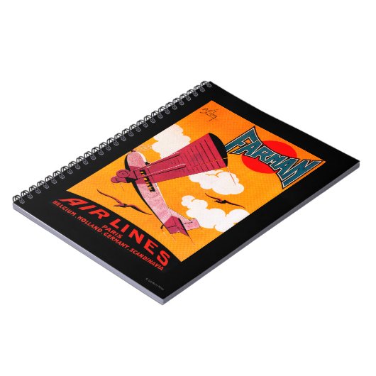 ファーマン・ブラザーズ航空F-170モノプレーンポスター ノートブック (左側)