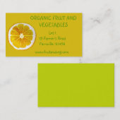 ファーマーズマーケットのオーガニックな野菜の農業 名刺 (正面/裏面)