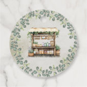 ファーマーズマーケットのスタンド ウェルカム ブライダルシャワー フェイバータグ (裏面)