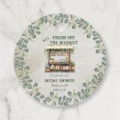 ファーマーズマーケットのスタンド ウェルカム ブライダルシャワー フェイバータグ (正面)