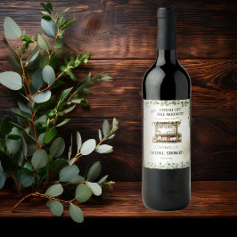 ファーマーズマーケットのスタンド ウェルカム ブライダルシャワー ワインラベル