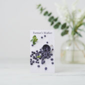 ファーマーズマーケットのフルーツのテーマ 名刺 (スタンド正面)