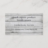 ファーマーズマーケットのフルーツのテーマ 名刺 (裏面)