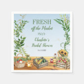 ファーマーズマーケットのブライダルシャワー ナプキン 市場直送のフレッシュさ スタンダードカクテルナプキン (正面)