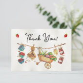 ファーマーズマーケットのベビーシャワーのお礼メモ 招待状 (スタンド正面)